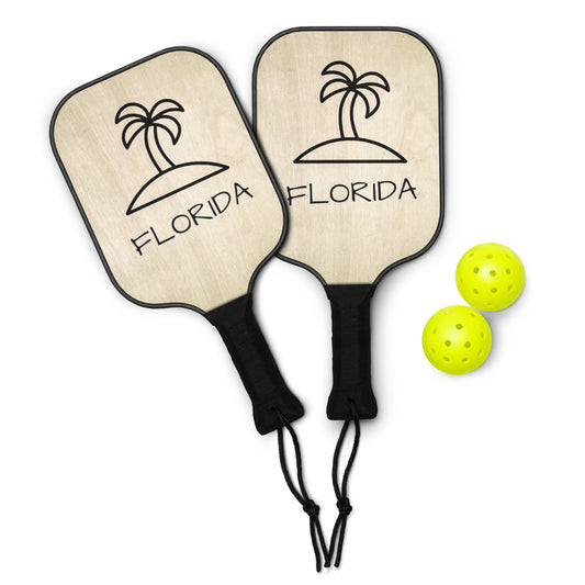 Florida Wood Pickleball Paddle Set
