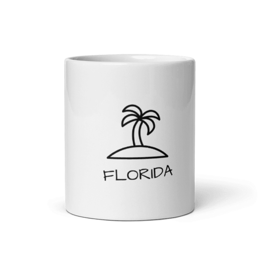 Florida Palm White Glossy Mug