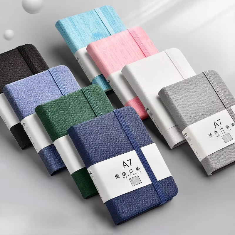 1Pcs A7 Mini Notebook Portable Pocket Notepad Memo Diary Planner Agenda Organizer Sketchbook Office School Stationery 96sheet